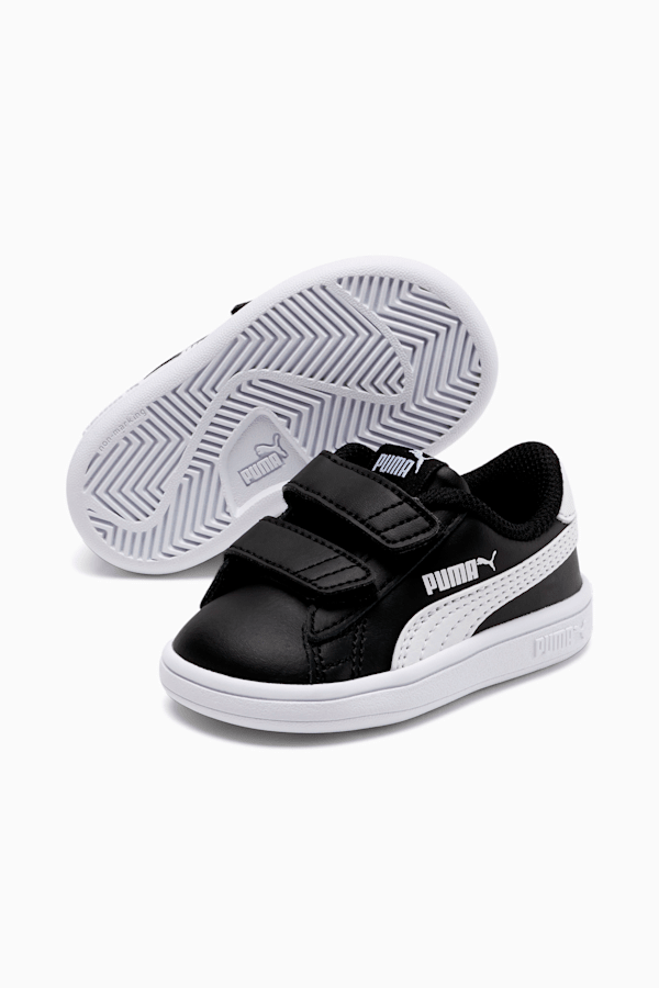 PUMA Smash v2 Toddler Shoes, Puma Black-Puma White, extralarge