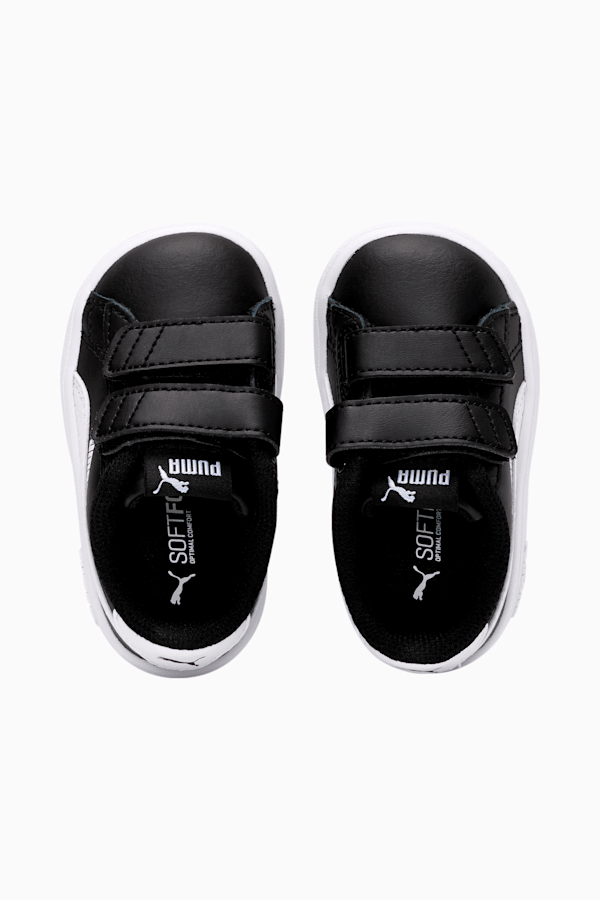 PUMA Smash v2 Toddler Shoes, Puma Black-Puma White, extralarge