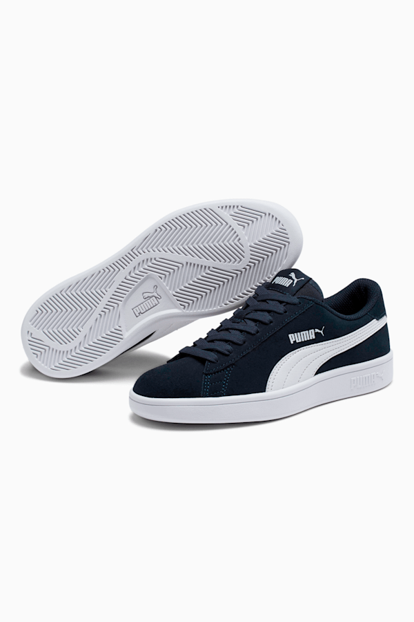 Smash v2 Suede Sneakers Big Kids, Peacoat-Puma White, extralarge