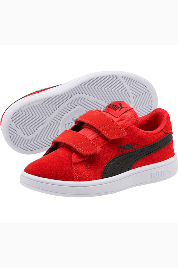 Smash v2 Suede Little Kids' Shoes, Ribbon Red-Puma Black, extralarge