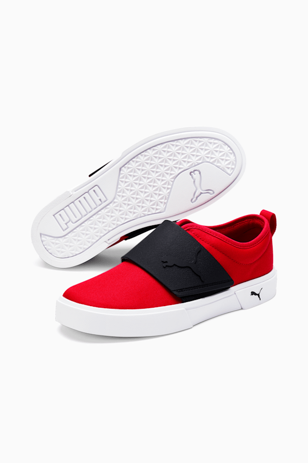 Puma canvas shoes red top