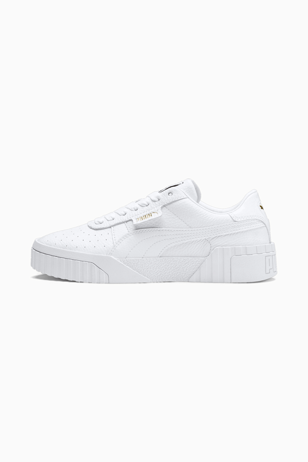 Puma Cali Sport Hi-top sneakers in white and black