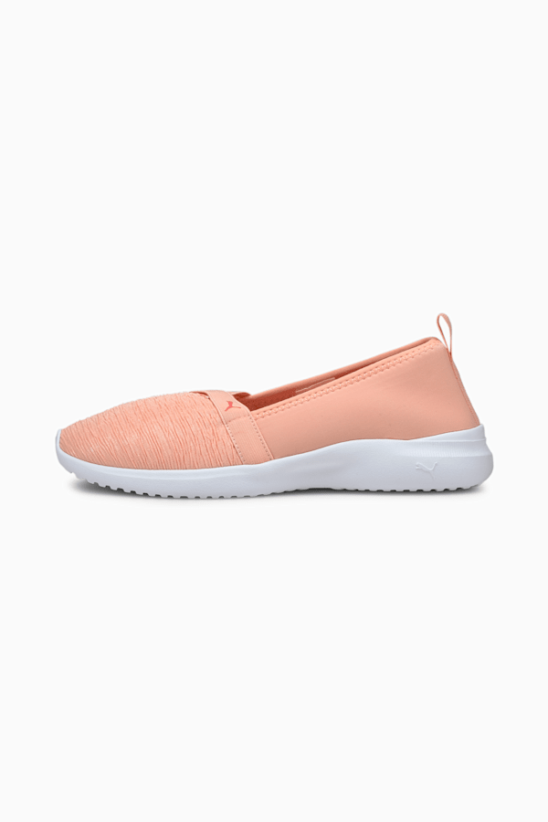 Adelina Women’s Ballet Shoes, Apricot Blush-Sun Kissed Coral-Puma White, extralarge