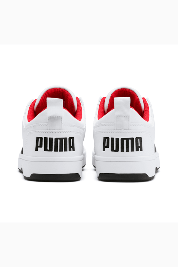 PUMA Rebound LayUp Lo Sneakers, Puma White-Puma Black-High Risk Red, extralarge