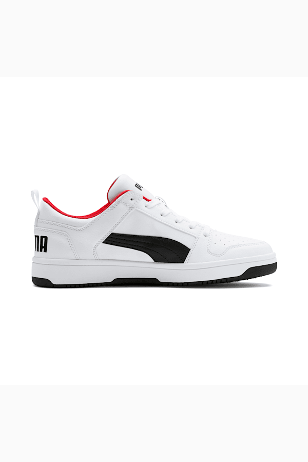 PUMA Rebound LayUp Lo Sneakers, Puma White-Puma Black-High Risk Red, extralarge