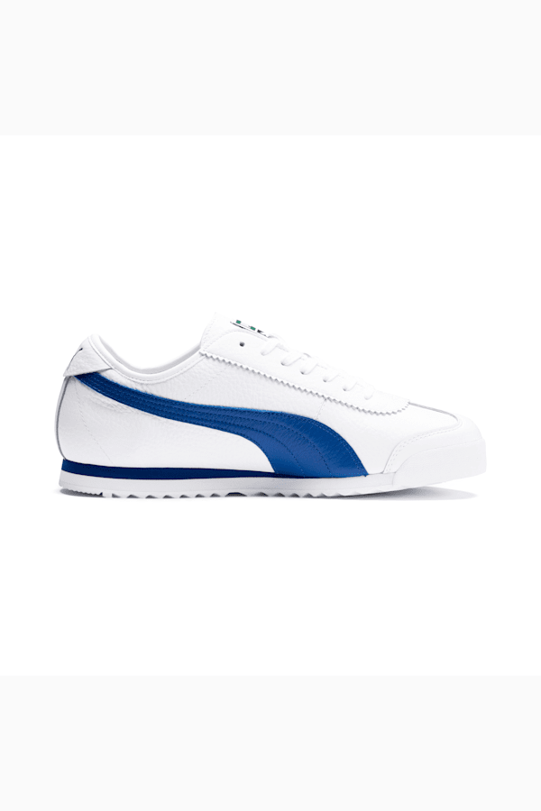 Puma roma blue and white discount