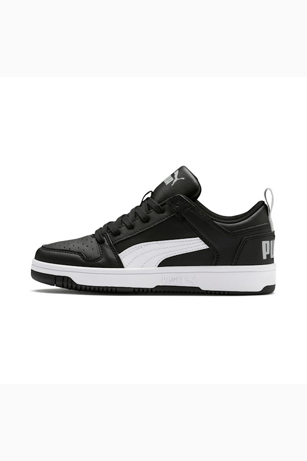 PUMA Rebound LayUp Lo Sneakers Big Kids, Puma Black-Puma White-High Rise, extralarge