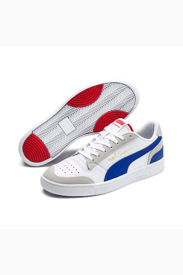 Ralph Sampson Lo Vintage Sneakers, Puma White-Dazzling Blue-High Risk Red, extralarge