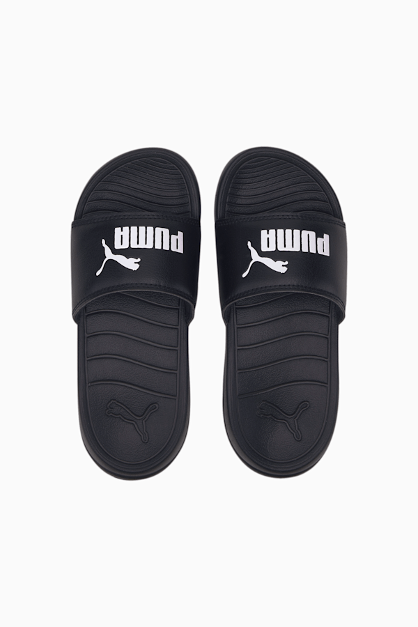 Popcat 20 Little Kids' Slides, Puma Black-Puma White, extralarge