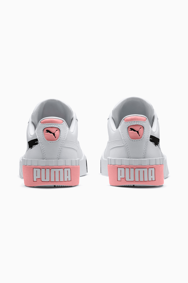 PUMA x MAYBELLINE Cali Women's Sneakers, Puma White-Puma Black-Powder Pink, extralarge