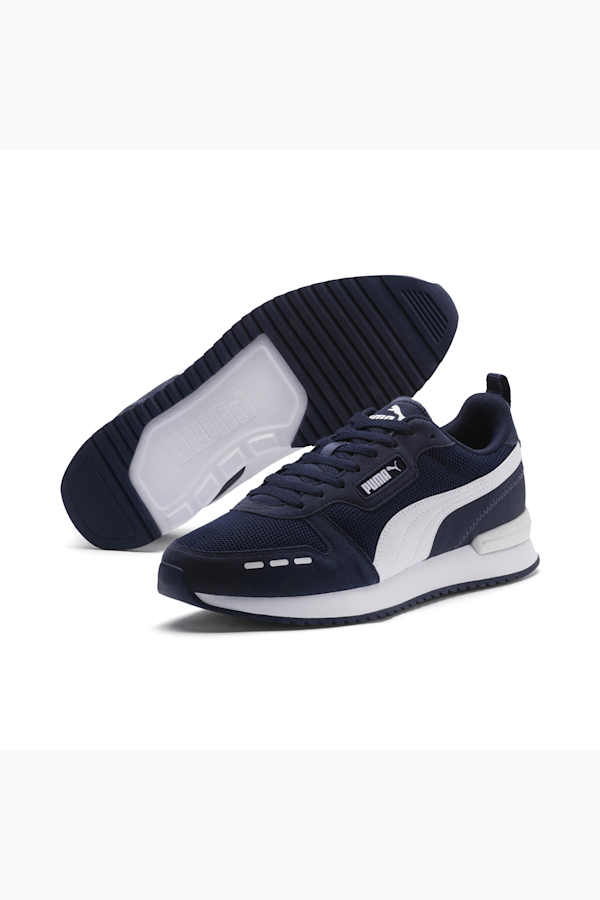 R78 Runner Trainers, Peacoat-Puma White, extralarge
