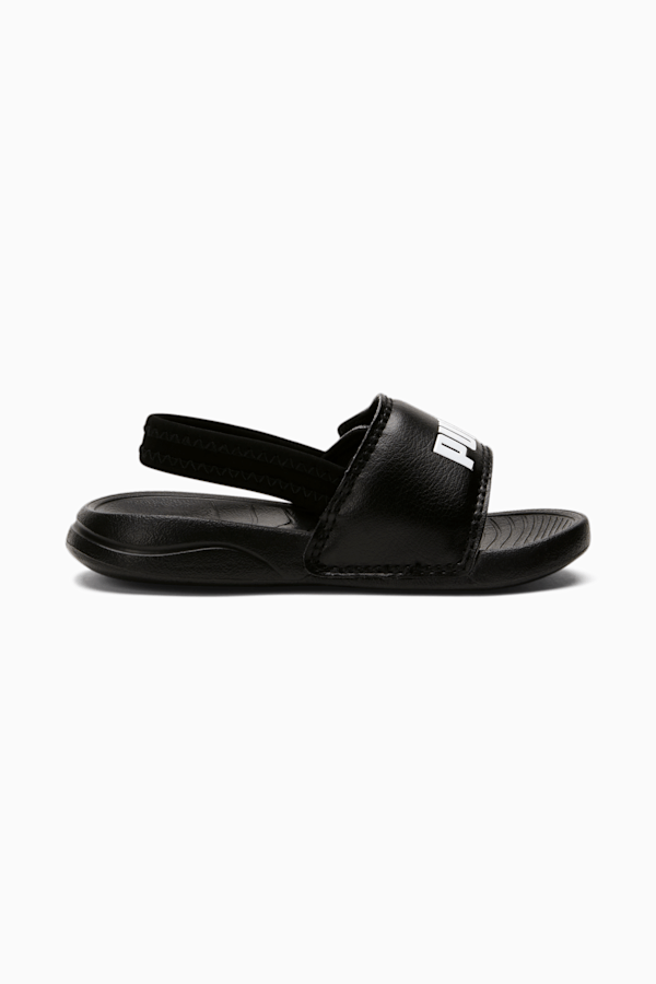 Popcat 20 Backstrap Toddler Slides, Puma Black-Puma White, extralarge