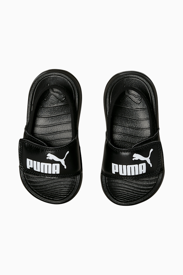 Popcat 20 Backstrap Toddler Slides, Puma Black-Puma White, extralarge