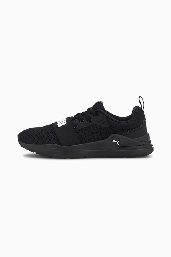 Wired Run Youth Trainers, Puma Black-Puma White, extralarge