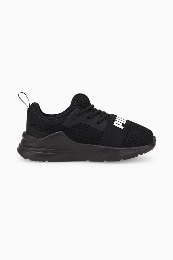 Wired Run Babies' Trainers, Puma Black-Puma White, extralarge