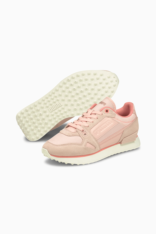 Pink and chrome best sale sneakers