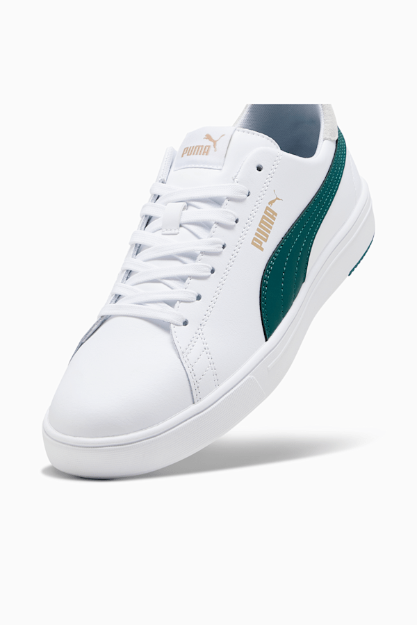 Serve Pro Lite Sneakers, PUMA White-Malachite-PUMA Gold, extralarge