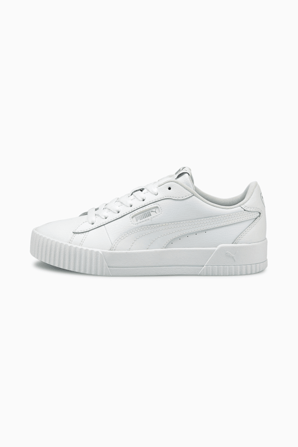 Plain white puma shoes cheap