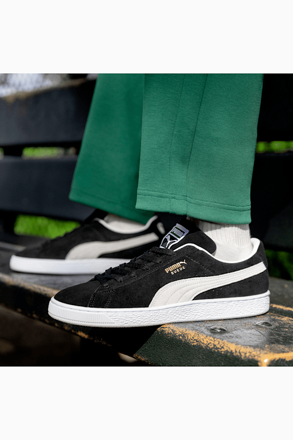 Puma suede classic black on feet sales