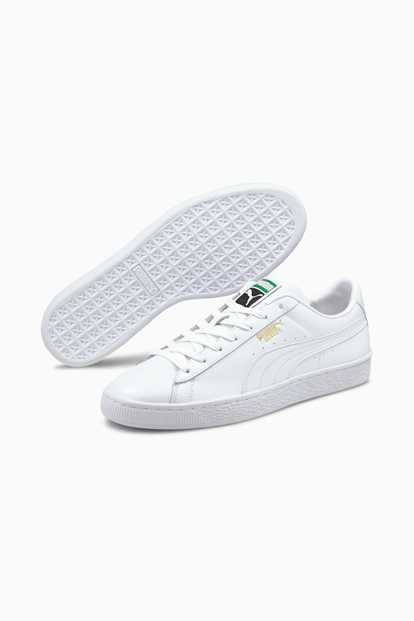 Basket Classic XXI Men's Sneakers, Puma White-Puma White, extralarge