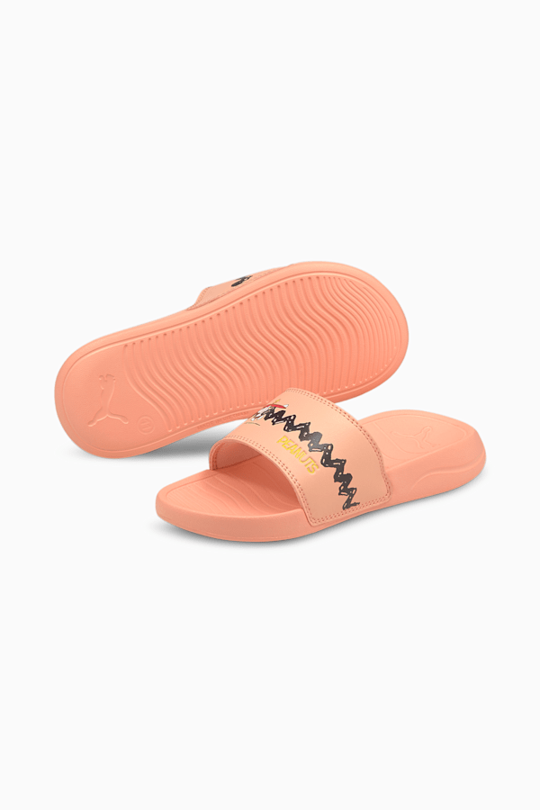 PUMA x PEANUTS Popcat 20 Little Kids Slides PUMA