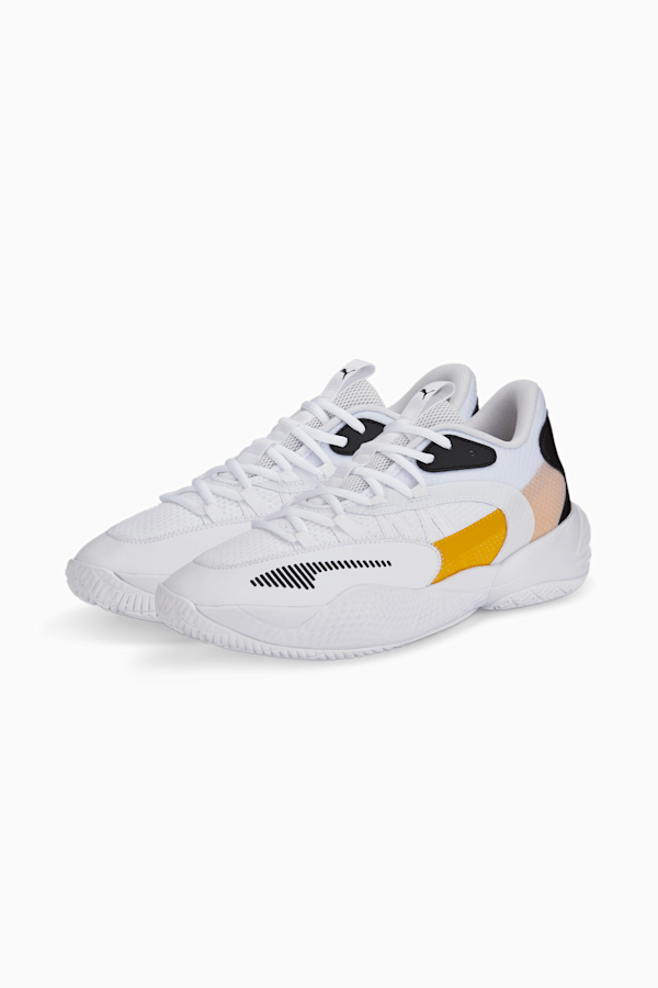 Court Rider 2.0 Basketball Shoes, Puma White-Spectra Yellow, extralarge-GBR