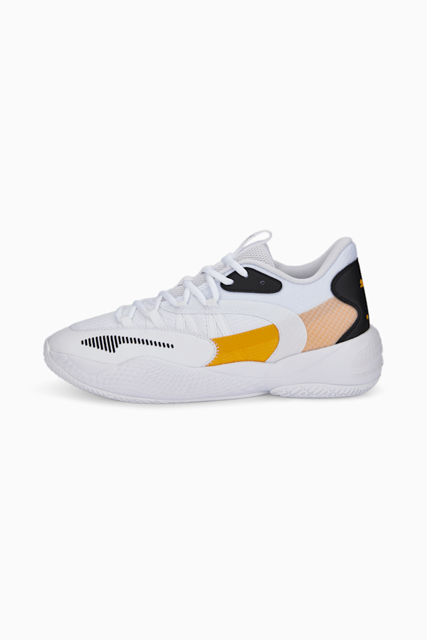 Court Rider 2.0 Basketball Shoes, Puma White-Spectra Yellow, extralarge-GBR