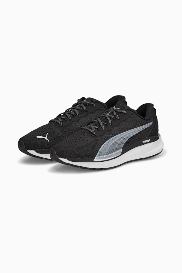 Magnify NITRO Surge Running Shoes Women, Puma Black-Metallic Silver, extralarge-GBR