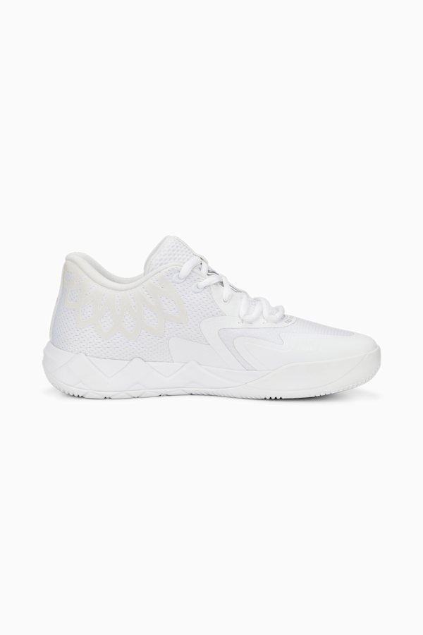 MB.01 Lo Basketball Shoes, Puma White-Silver, extralarge