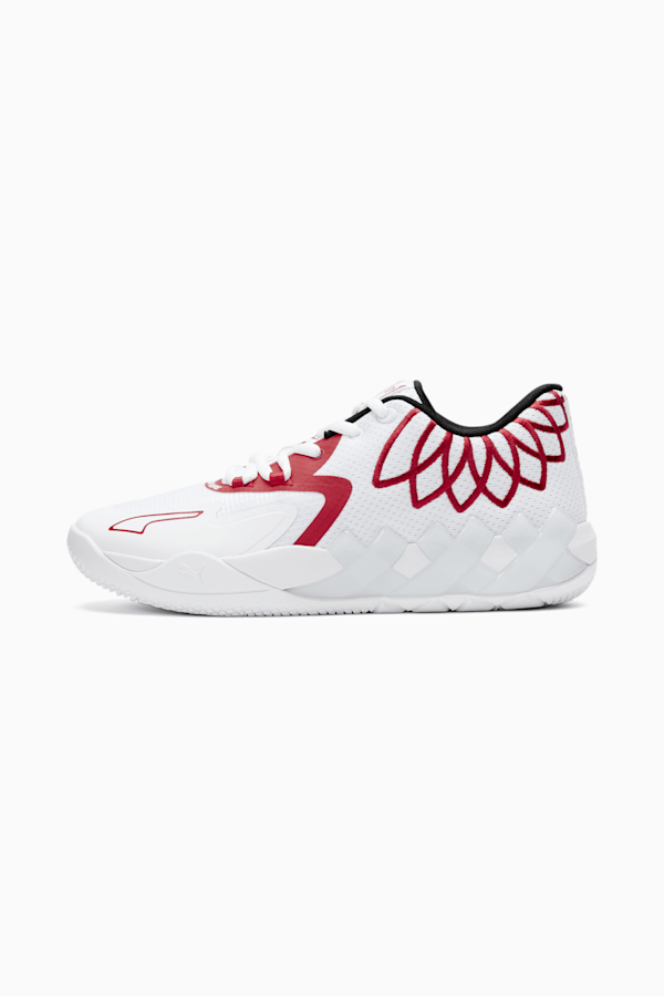 MB.01 Lo Basketball Shoes, PUMA White-High Risk Red, extralarge