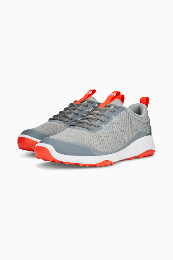 FUSION Pro Golf Shoes Men, Cool Mid Gray-PUMA Silver-Red Blast, extralarge-GBR