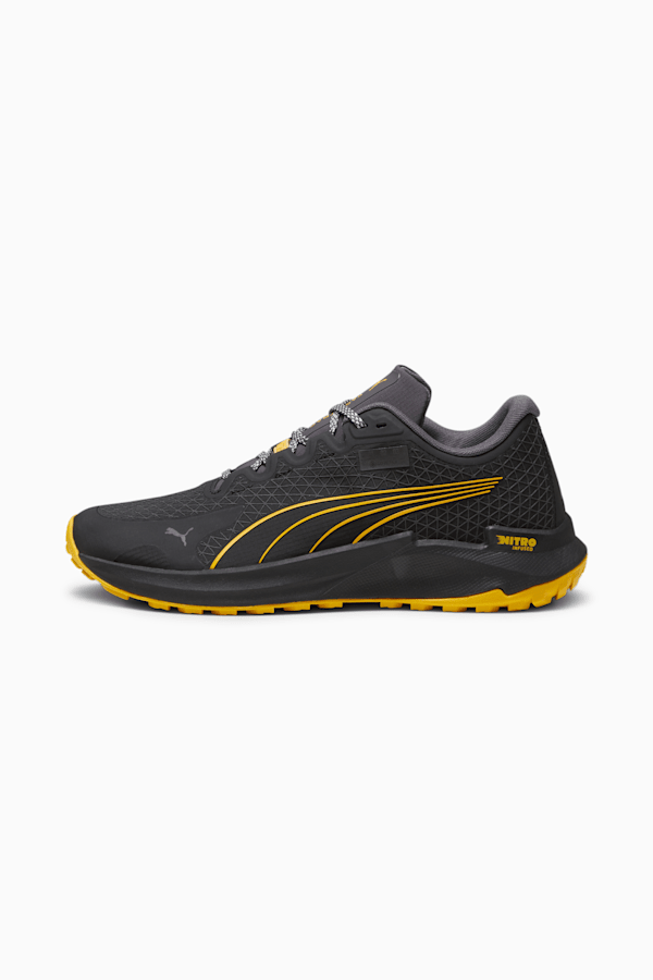 SEASONS Fast-Trac NITRO™ GORE-TEX® Men's Running Shoes, PUMA Black-Yellow Sizzle, extralarge