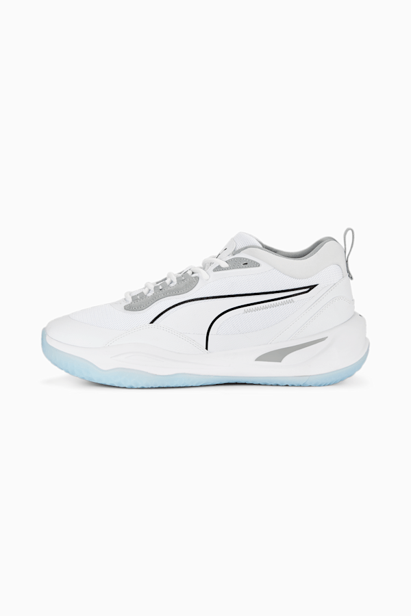 Playmaker Pro Basketball Shoes, Puma White-Quarry, extralarge