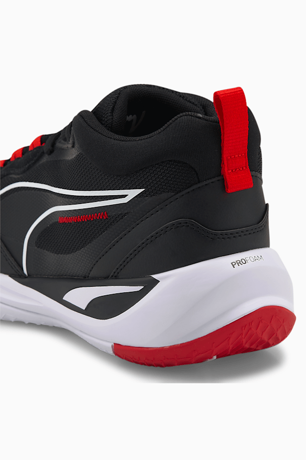Playmaker Pro Basketball Shoes, Jet Black-Puma White, extralarge