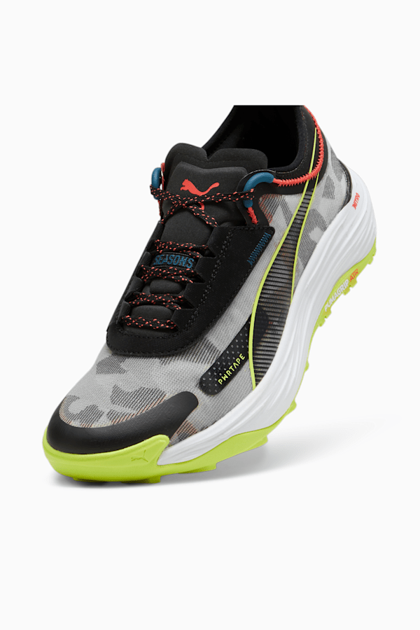 Voyage NITRO™ 3 Men's Trail Running Shoes, PUMA Black-Lime Pow-Active Red, extralarge