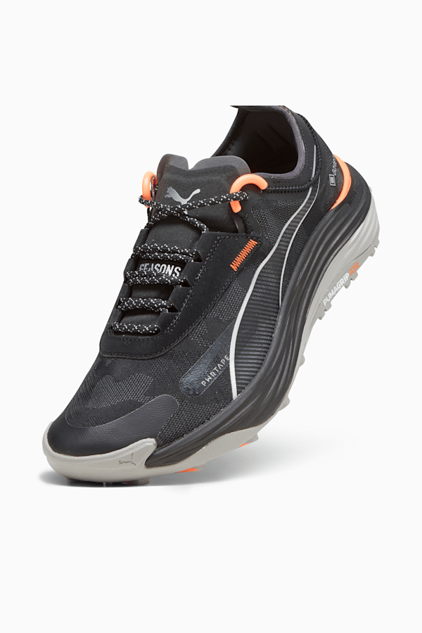 Puma grey shop orange shoes