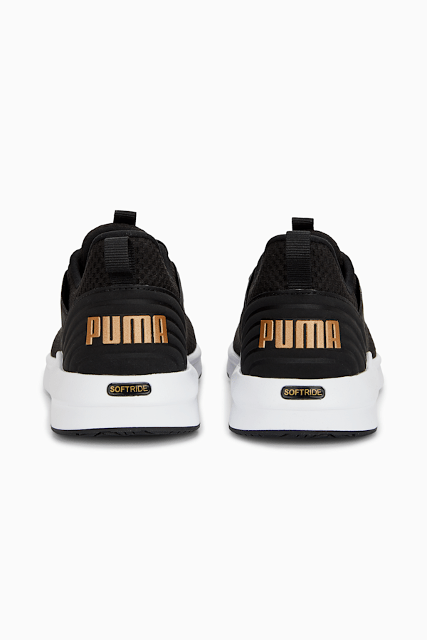 Soft ride Flair Women's Running Shoes, PUMA Black-PUMA Gold, extralarge