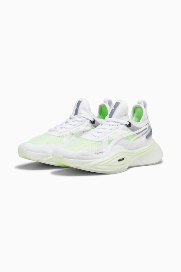 PWR NITRO™ Squared Women's Training Shoes, PUMA White-Speed Green, extralarge