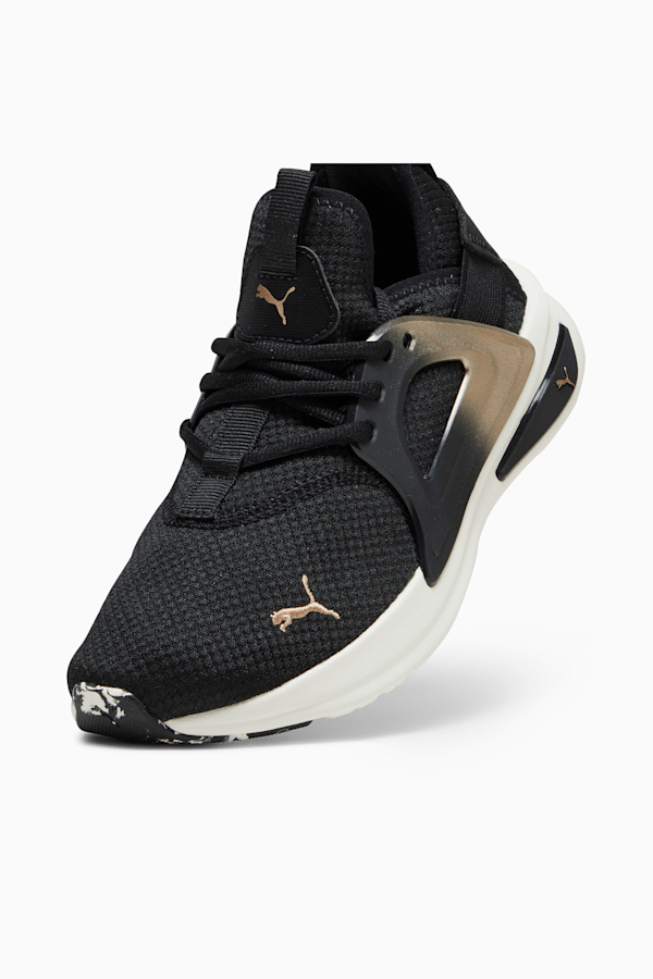 Black puma running shoes top