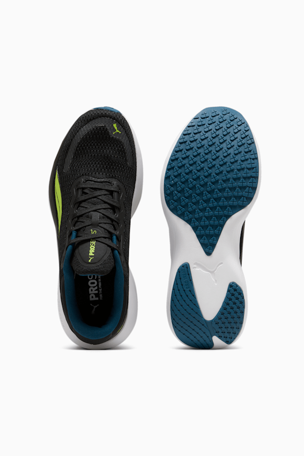 Scend Pro Running Shoes, PUMA Black-Lime Pow-Ocean Tropic, extralarge