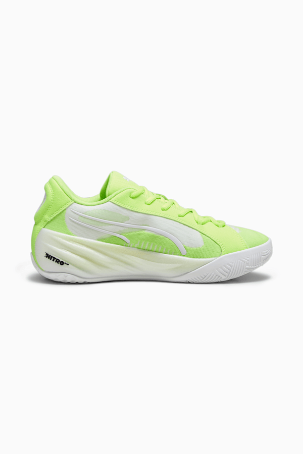 All-Pro NITRO Basketball Shoes, Lime Squeeze-PUMA White, extralarge