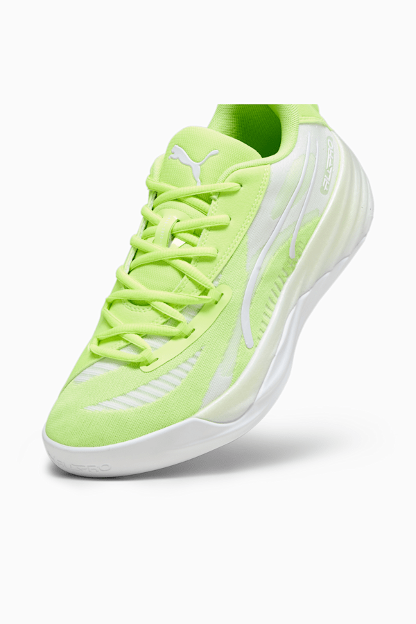 All-Pro NITRO Basketball Shoes, Lime Squeeze-PUMA White, extralarge-GBR