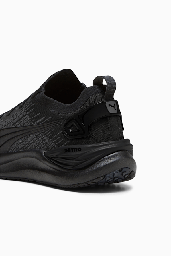 Electrify NITRO 3 Knit Running Shoes, PUMA Black-Strong Gray, extralarge