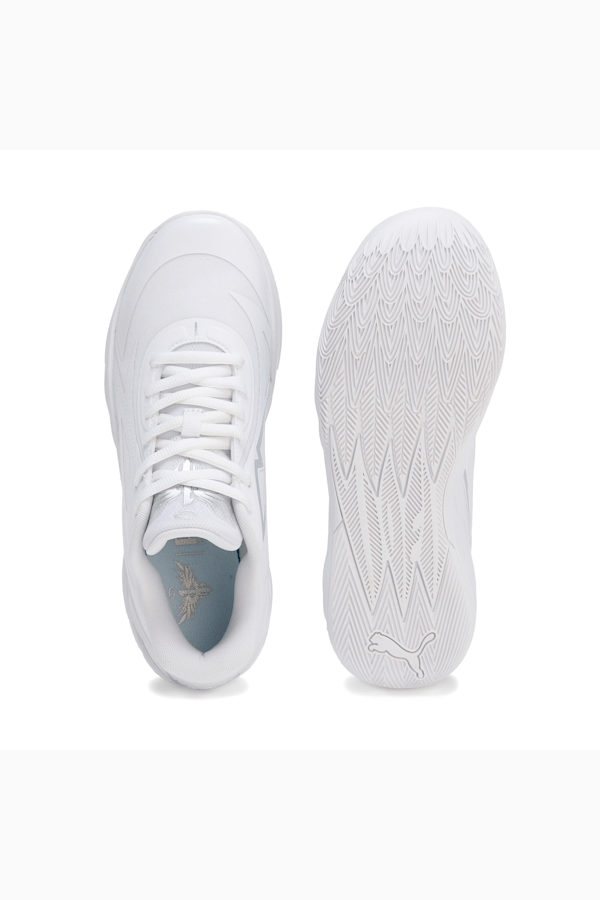 MB.02 Lo Basketball Shoes, PUMA White-PUMA Silver, extralarge