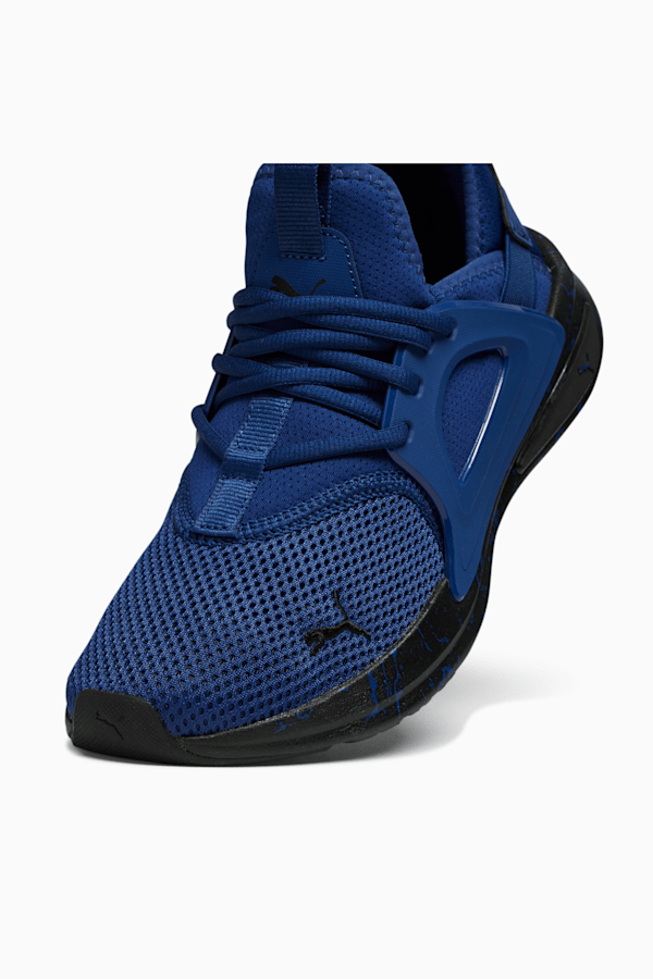 Softride Enzo Evo Marble Men's Running Shoes, Blazing Blue-PUMA Black, extralarge