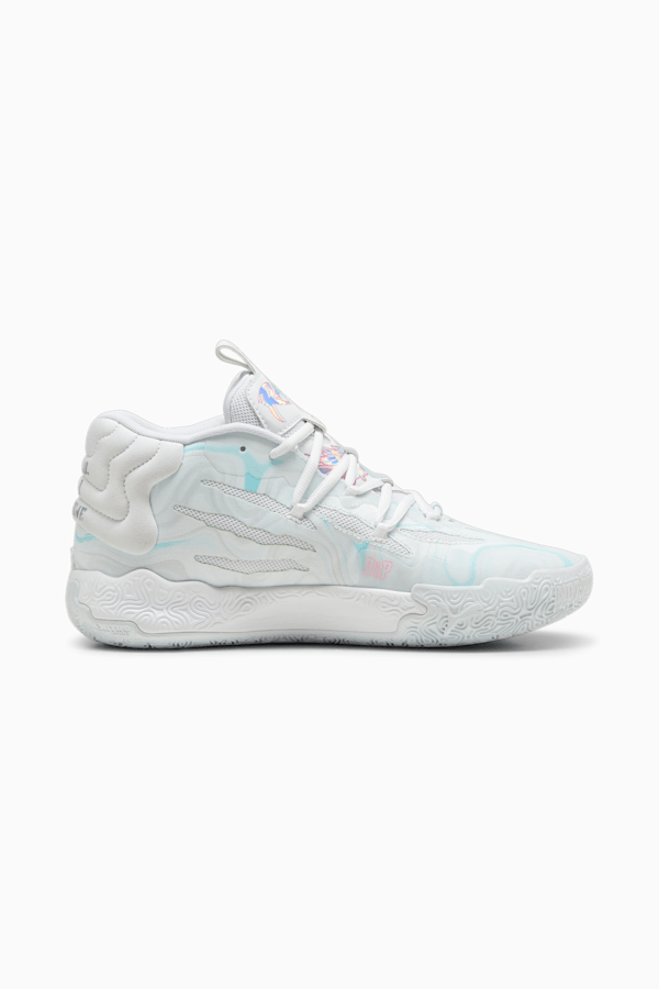 MB.03 Iridescent Basketball Shoes, PUMA White-Dewdrop, extralarge