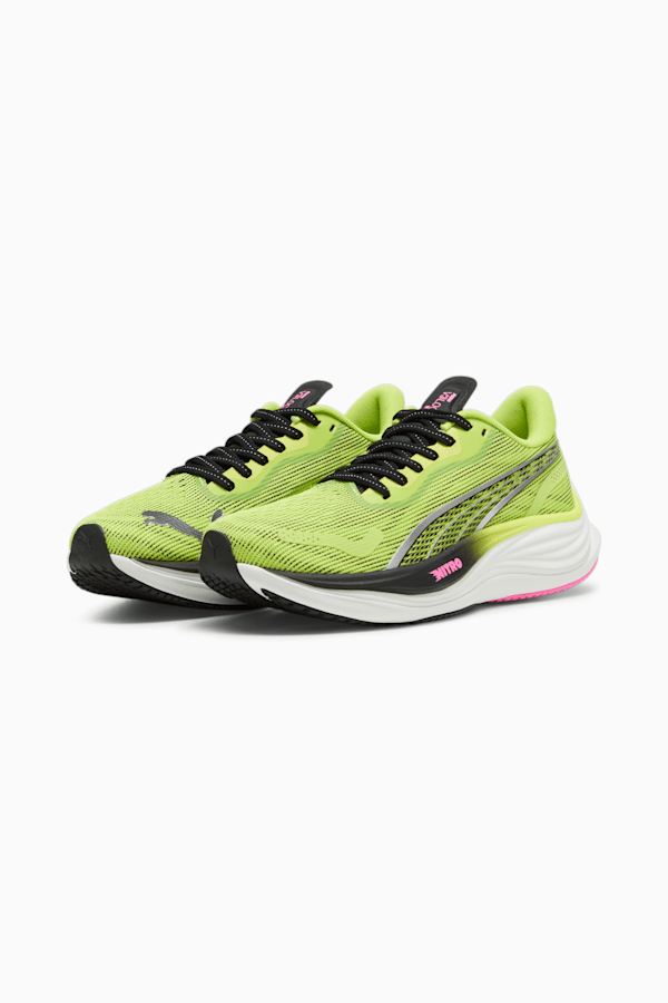 Velocity NITRO™ 3 Women's Running Shoes, Lime Pow-PUMA Black-Poison Pink, extralarge