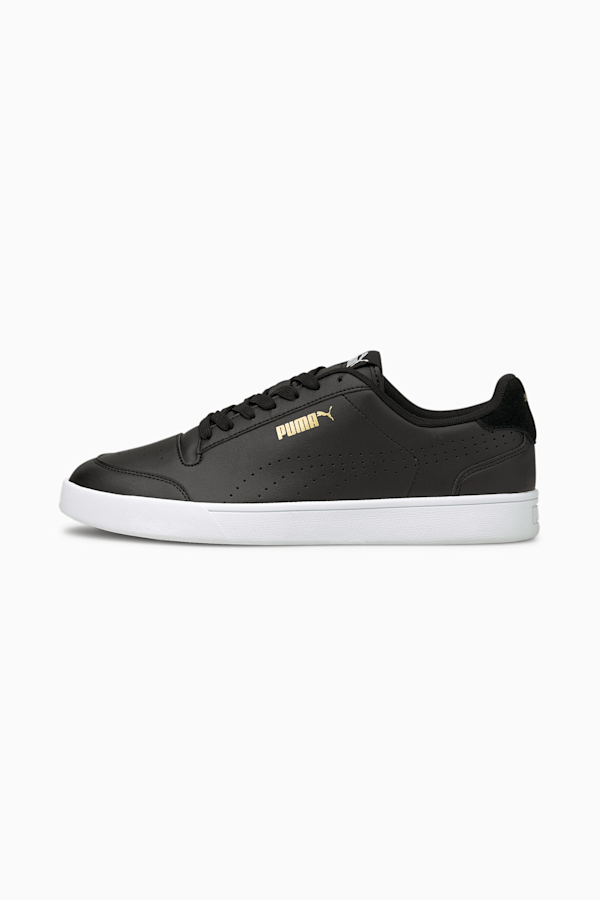 Puma perforated store leather sneakers