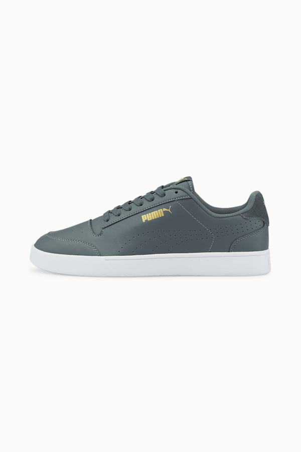 Shuffle Perforated Trainers, Dark Slate-Puma Team Gold, extralarge-GBR