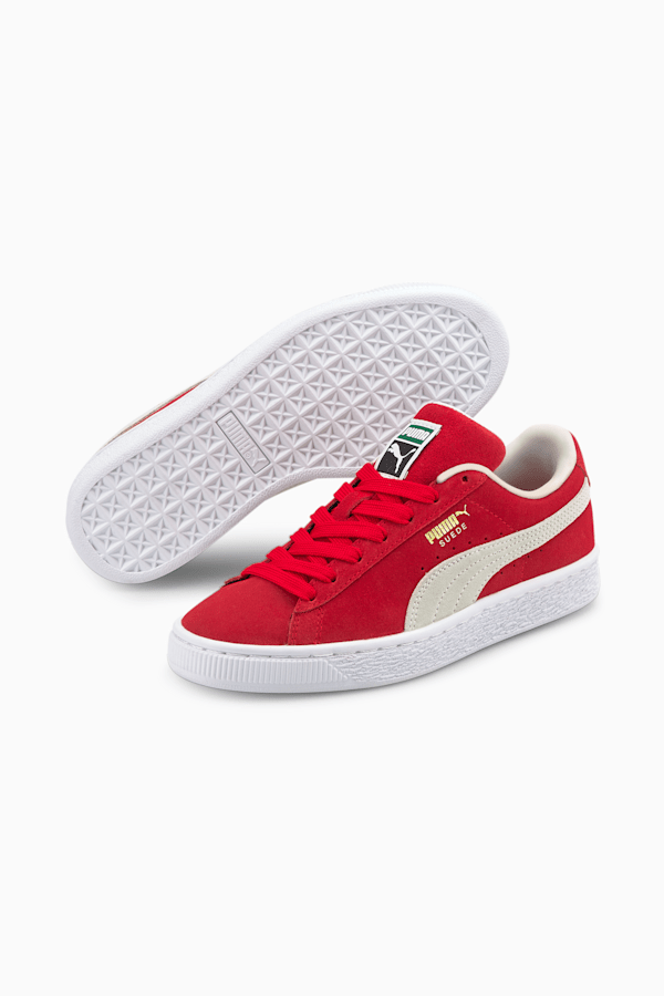 Suede Classic XXI Youth Trainers, High Risk Red-Puma White, extralarge